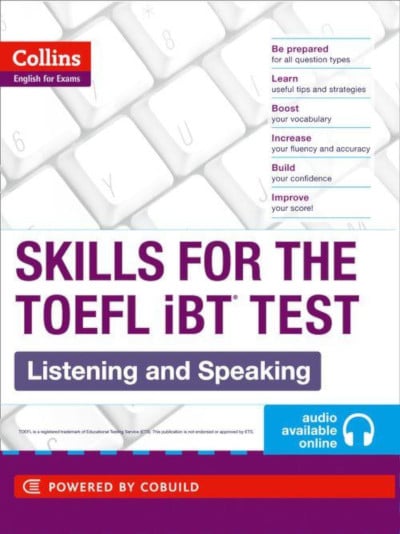 Skills for TOEFL iBT listening and speaking book used at Modulo